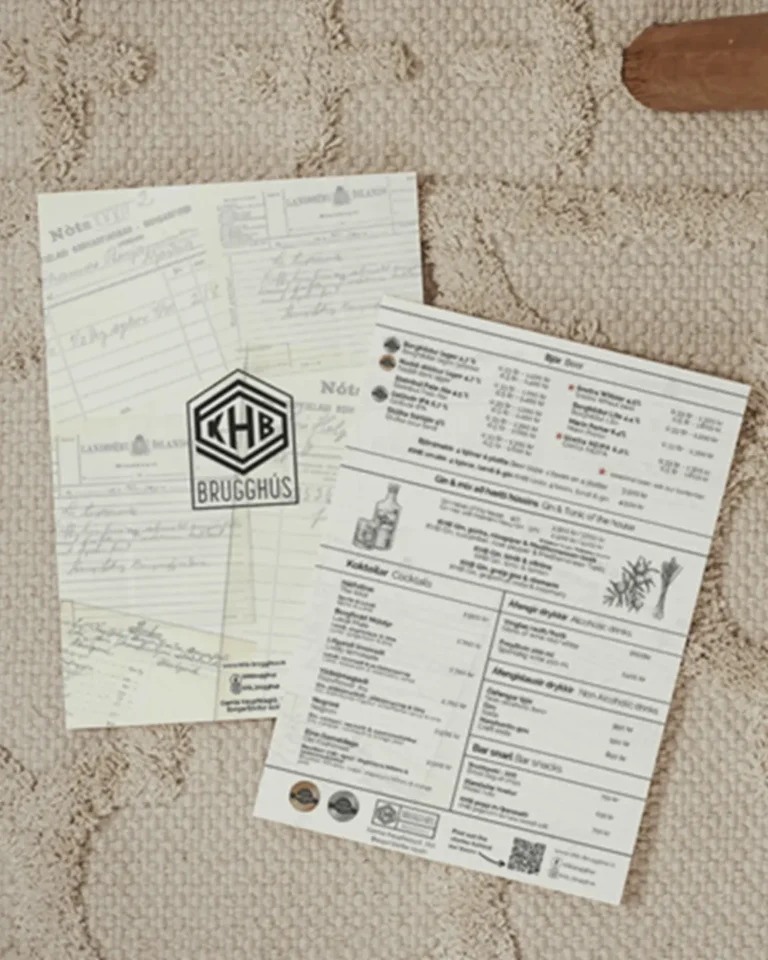 graphic design service for menu
